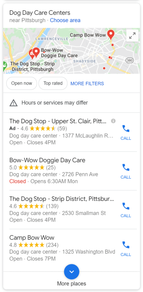 Paid Map Ad Listings In Search results