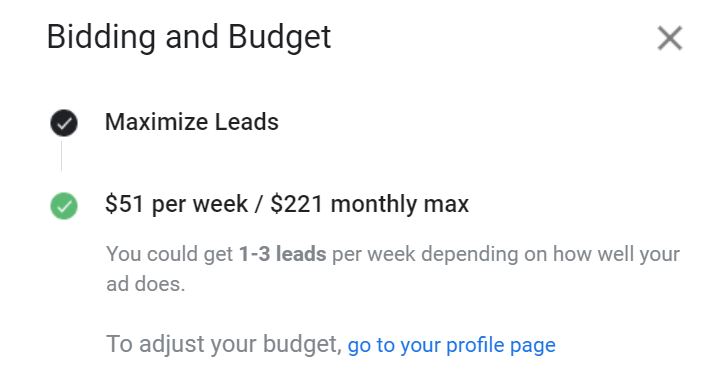 Calculating Total Leads By Comparing LSA Budget To Cost Per Lead