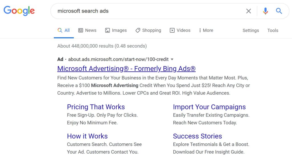 Microsoft Search Ads On Google Ads