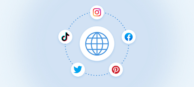 Social Media Marketing Mistakes To Avoid: Image of social media logos surrounding a globe
