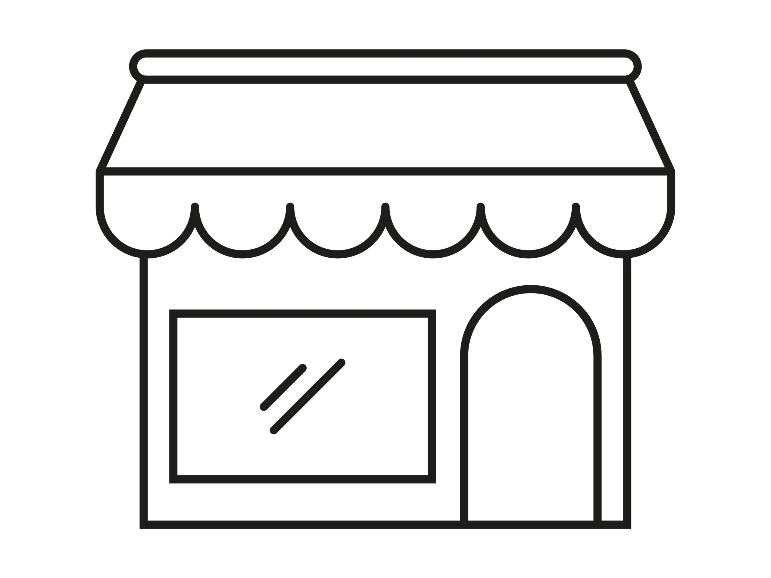 storefront graphic to represent the functionalities of the Facebook Commerce Manager