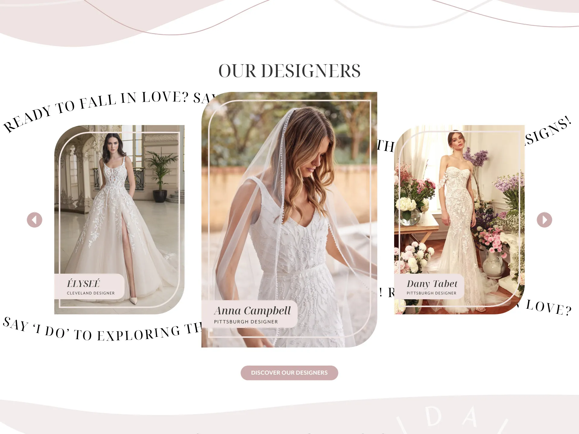 Interactive Web Design Carousels - Wedding Dress Carousel