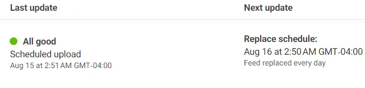 automatic updates on facebook catalogs