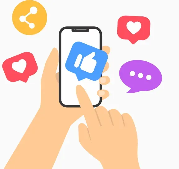 digital image of different social media platforms on phone