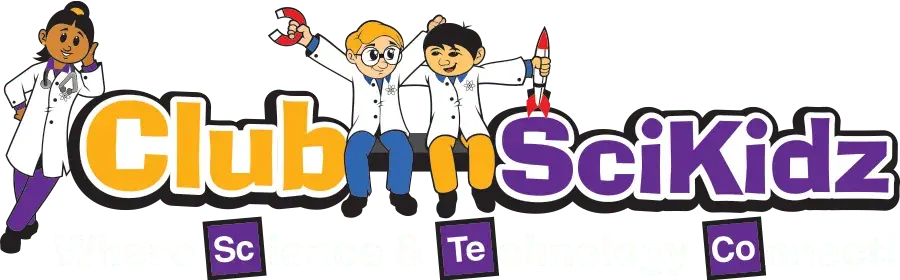 Club SciKidz Logo hz wht